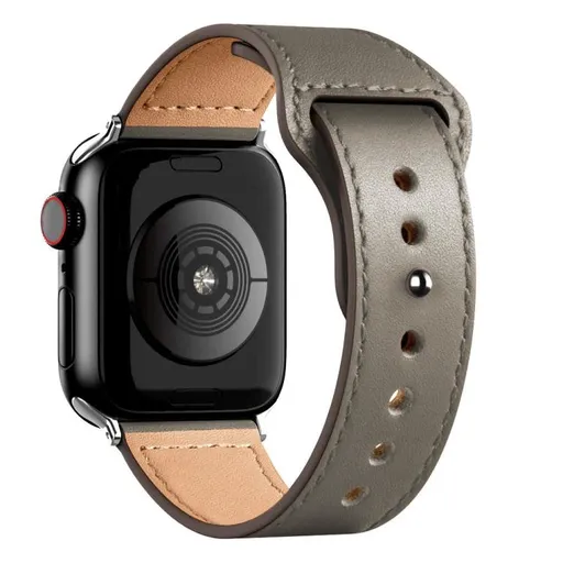 REVERSA Kožený remienok pre Apple Watch 44 / 45 / 46 / 49mm tmavošedý
