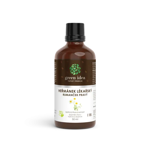 Harmanček lekársky – tinktúra – kvapky 50 ml – Green idea