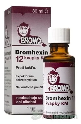 BROMHEXIN 12 KVAPKY KM na ochorenia pľúc a priedušiek 30ml
