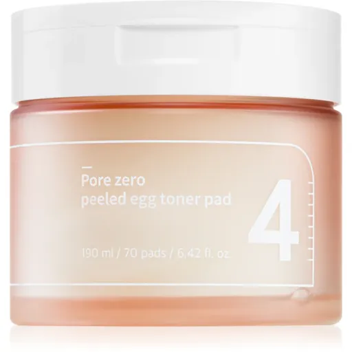 Numbuzin No. 4 Pore Zero Peeled Egg Toner Pad peelingové pleťové tampóny proti lesknutiu pleti a rozšíreným pórom 70 ks