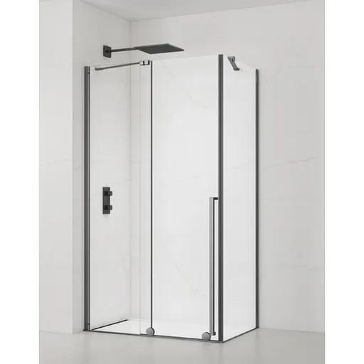 Sprchový kút obdĺžnik 110x80 cm SAT Xmotion PVD Gun metal SATBWIXM110S80GM