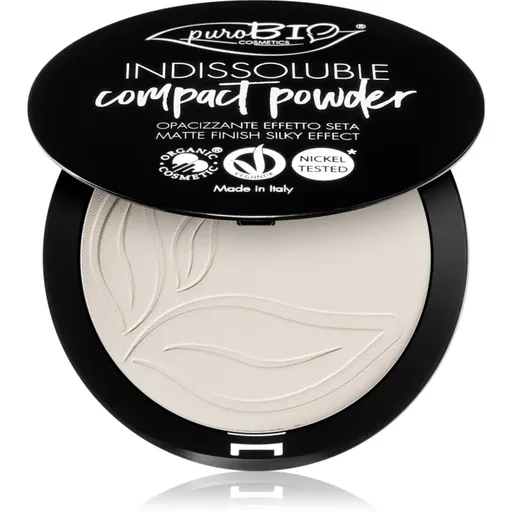 puroBIO Cosmetics Indissouble kompaktný púder s matným efektom odtieň T00 9 g
