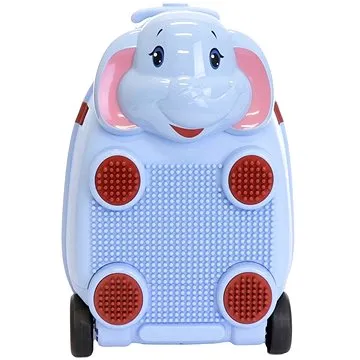 Dětský kufr se stavebnicí (Slon-modrá), PD Toys 1710, 46 x 33,5 x 30,5cm (8594206311937)