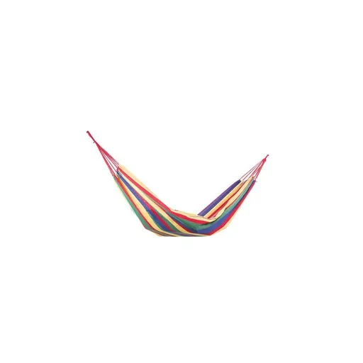 Hojdacia bavlnená skladacia sieť, červeno-žltá, 260x80cm