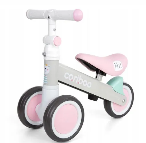 Odrážadlo MOVINO Cariboo® FRIENDS - už od 1 roka, ružovo-šedé