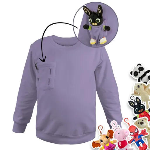 Bontis Mikina s vreckom na hračku - Fialová | 104/110