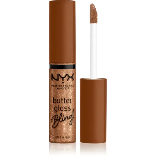 NYX Professional Makeup Butter Gloss Bling lesk na pery trblietavý odtieň 04 Pay Me In Gold 8 ml