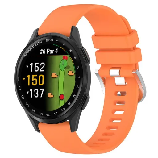 SILICONE Vymeniteľný remienok pre Garmin Approach S50 oranžový