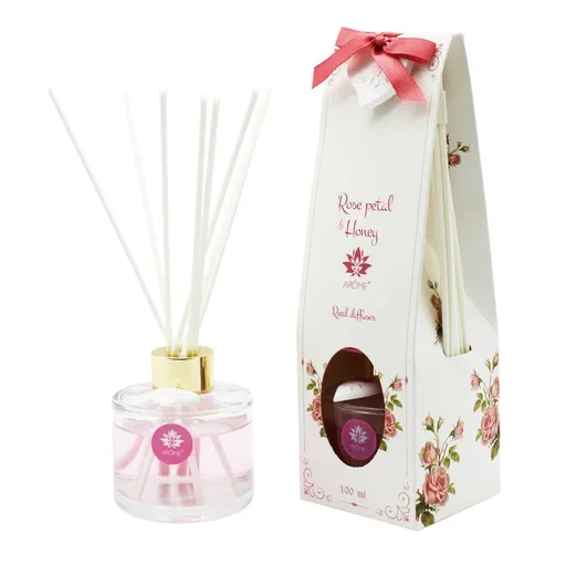 Arome Difúzer s tyčinkami Rose petal & Honey, 100 ml