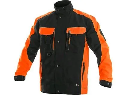 Blúza CXS SIRIUS BRIGHTON, čierno-oranžová, vel.52