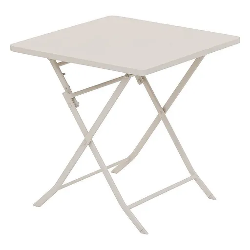 Kovový skladací stôl SUNNY 70x70 cm (ivory)
