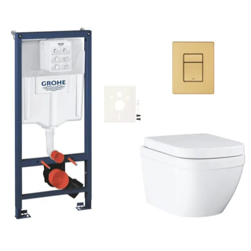 Závesný wc set do ľahkých stien / predstenová montáž GROHE Euro Ceramic SIKOGRSEUSCGN0
