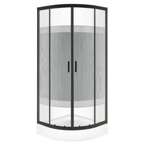 KERRA - Kabína sprchová Xenia Duo ČIERNA 80 (s vaničkou) 5907548114303