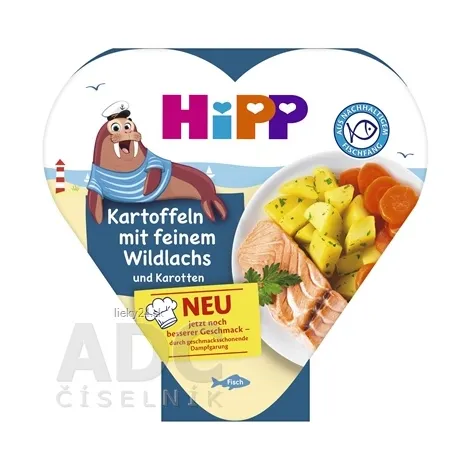 HiPP BIO Zemiaky so zeleninou a jemným lososom Neu