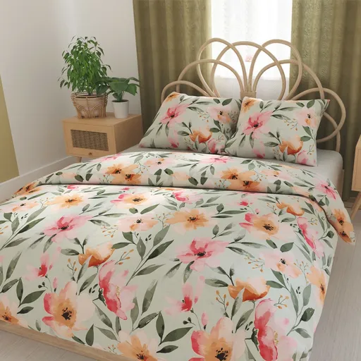 Forbyt Saténové obliečky Floralis, 140 x 200 cm, 70 x 90 cm