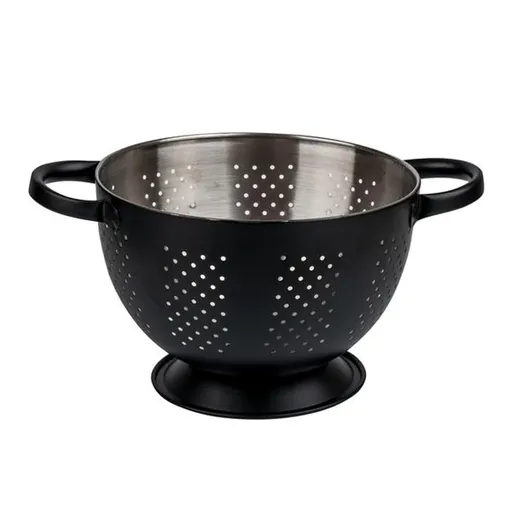 Nerezový cedník s podstavcom TORO 22cm čierny