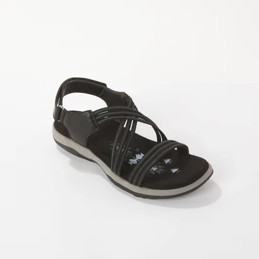 Sandále s pruž. remienkami,na suchý zips