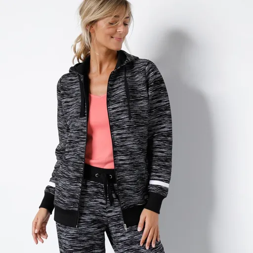 Bunda z česaného moltonu, na zips