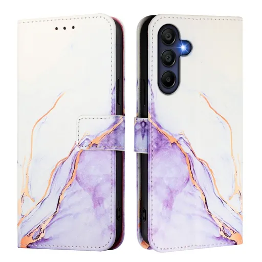 ART MARBLE Peňaženkový kryt pre Samsung Galaxy A26 PURPLE