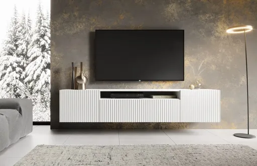 ArtAdrk TV stolík NOEMI závesný | biela