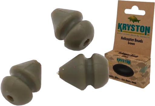 Kryston helikoptérové korálky 20 ks - hnedé