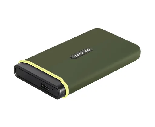 Transcend ESD380C 2TB USB 3.2 Gen 2x2 (USB-C) Externý Anti-Shock SSD disk (3D TLC), 2000MB/R, 2000MB/W, armádna zelená