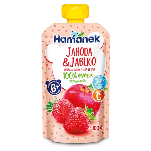 HAMÁNEK Jahoda s jablkom 6m+ 100 g