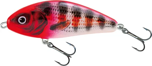 Salmo wobler fatso sinking holo red head striper 10 cm
