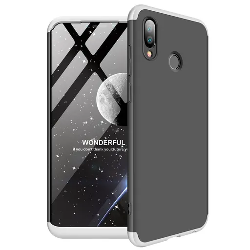 360° Ochranný obal Honor Play čierny (strieborný)