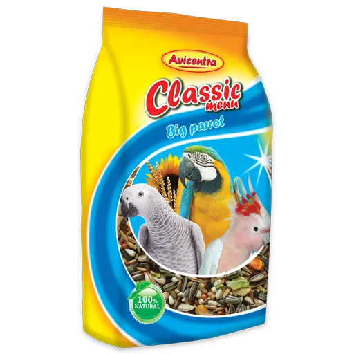 AVICENTRA Classic Menu krmivo pre veľké papagáje 1kg