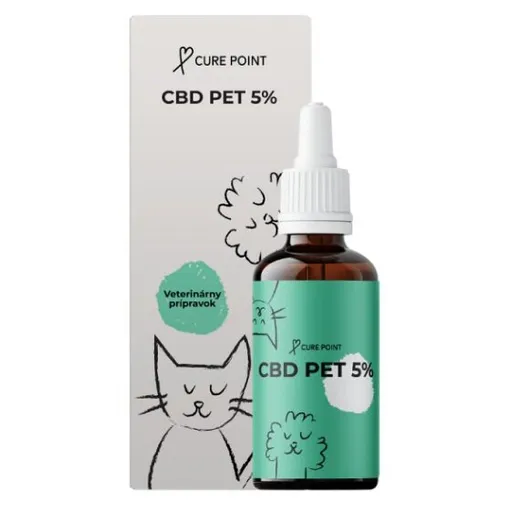 CURE POINT CBD Pet 5% Olej pre psov, mačky a kone 10 ml