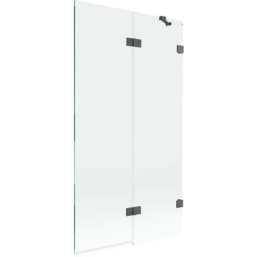 MEXEN/S - Lunar vaňová zástena 2-krídlová pravá 100 x 150, transparent, grafit kartáčovaná 897-100-100-66-00-P
