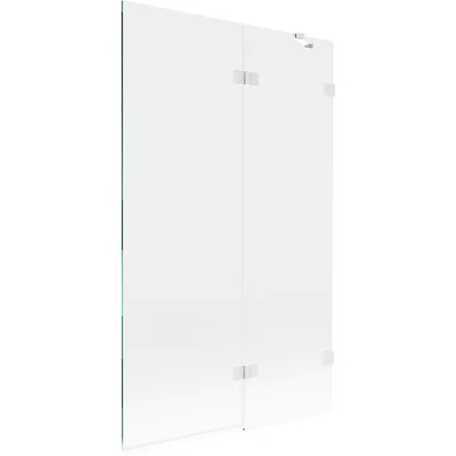 MEXEN/S - Lunar vaňová zástena 2-krídlová pravá 110 x 150, transparent, biela 897-110-100-20-00-P