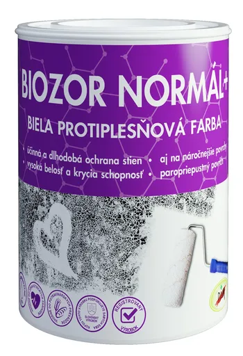 Biozor Normál + protiplesňová farba na steny biela 25 kg