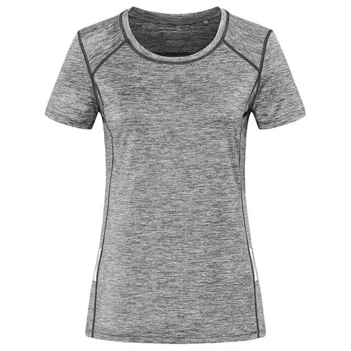 Stedman Dámske športové tričko s reflexnými prvkami - Šedý melír | M
