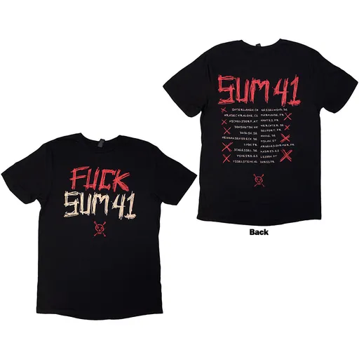 Sum 41 tričko Tour '24 Fuck Čierna S