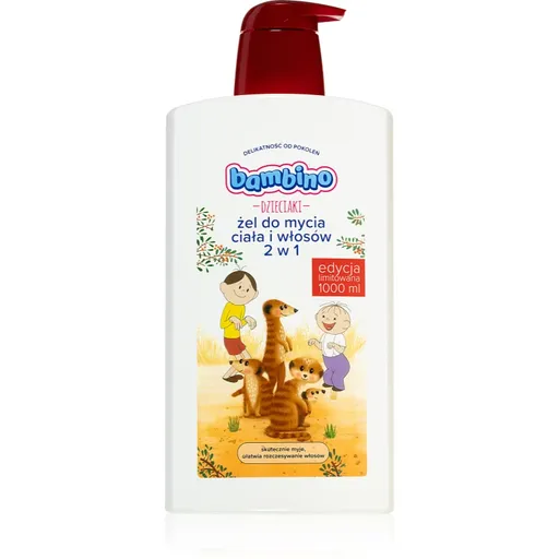 Bambino Kids Bolek and Lolek 2 in 1 šampón a sprchový gél 2 v 1 Meerkats 1000 ml