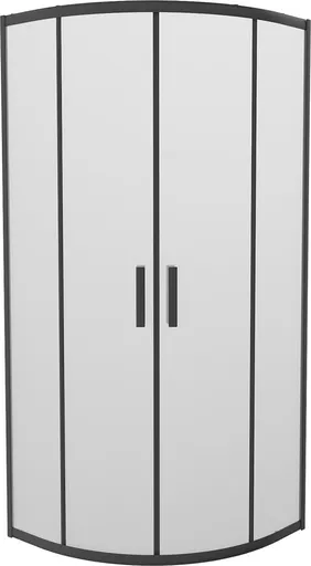 MEXEN - Rio sprchovací kút štvrťkruh 80 x 80, dekor, čierna 863-080-080-70-30
