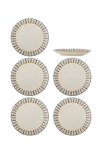 Sada vianočných dezertných tanierov Bloomingville Jolly 20 x 3 cm 6-pak