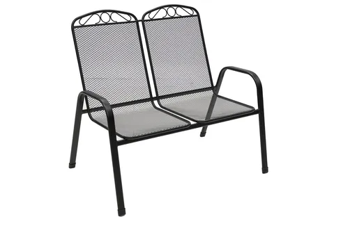 DEOKORK Kovová lavice GREY (čierna)