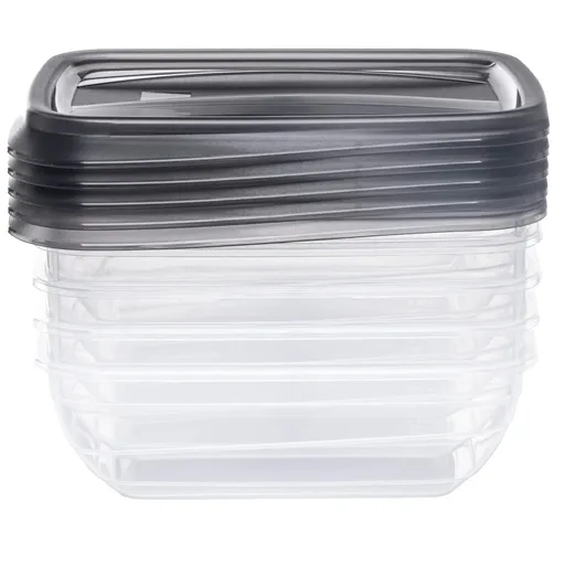 CURVER Sada dóz na potraviny VEDO 5x0,5L | transparentná / sivá