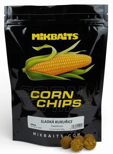 Mikbaits boilie corn chips sladká kukurica - 300 g 24 mm
