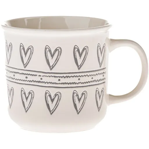 Keramický hrnček Srdiečka II, 450 ml