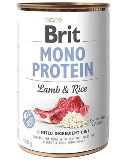 Brit Mono Protein Lamb & Brown Rice 400g konzerva