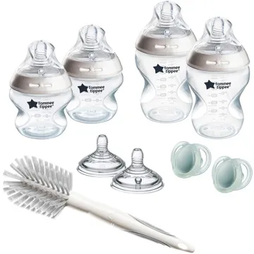 Tommee Tippee Súprava kojeneckých fľaštičiek C2N s kefou (5010415235732)