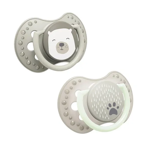 LOVI Cumlík silikónový dynamický buddy bear 0-6m 2 kusy