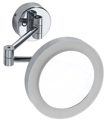 SAPHO - X-ROUND závesné kozmetické zrkadlo LED, priemer 200, chróm XR016