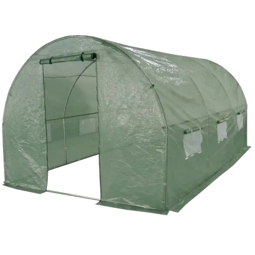 Fóliovník záhradný 400 x 250 x 200 cm, zelená plachta, 400 x 250 x 200 cm