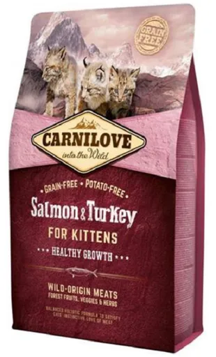 Carnilove cat Grain Free Kitten Salmon & Turkey granule pre mačiatka 2kg