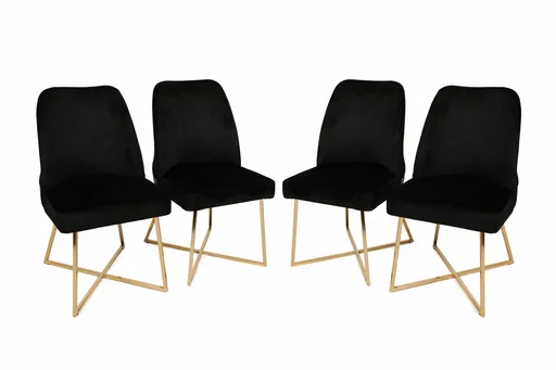 Súprava jedálenských stoličiek Madrid Black, 4 ks, 4 ks